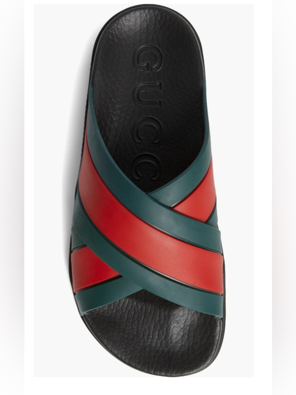 Gucci Men’s Criss Cross Rubber Slide Sandals 8 - Picture 3 of 12